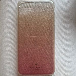 Kate spade pink glitter fade IPhone 8Plus case